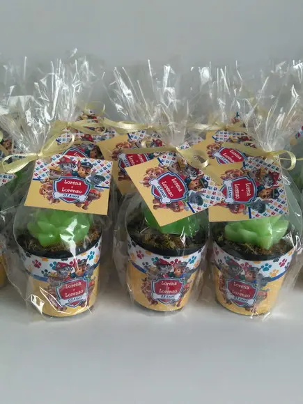 Sabonete Mini Suculentas Arranjo Patrulha Canina