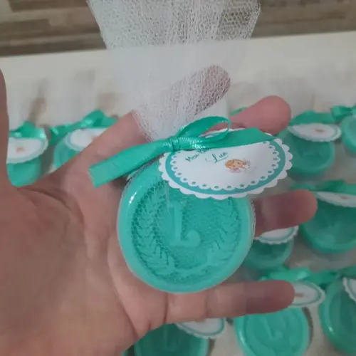 Sabonete Monograma Inicial do Nome Lembrancinha Chá de Bebê