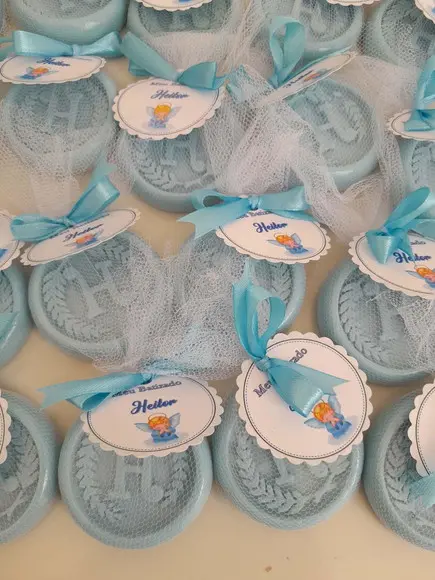 Sabonete Monograma Inicial do Nome Lembrancinha Batizado