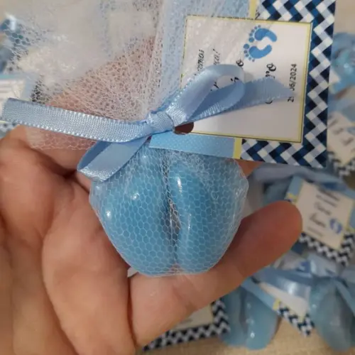 Sabonete Pezinho de Bebê no Tule