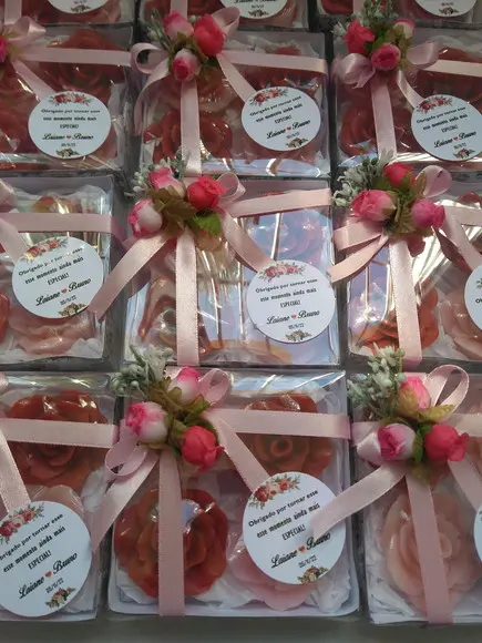 Sabonetes Mini Rosas Lembrancinha Casamento