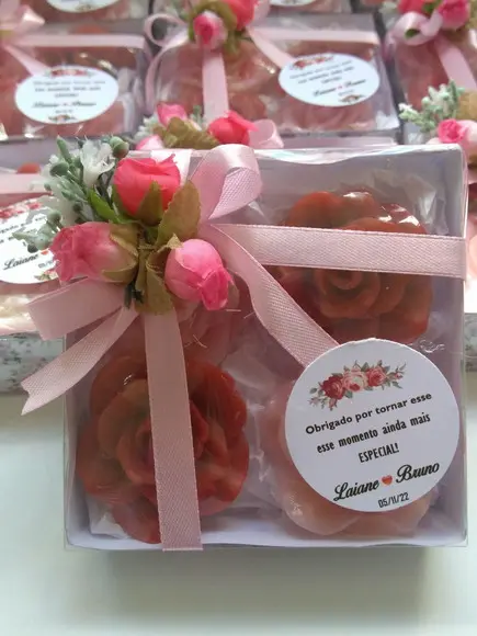 Sabonetes Mini Rosas Lembrancinha Casamento