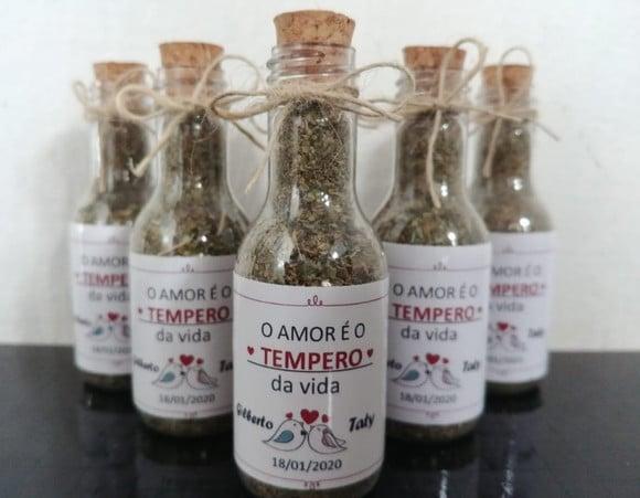 100 Garrafinhas para Tempero - Lembrancinha Casamento