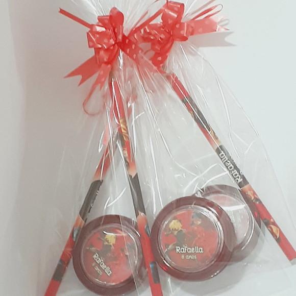 15 Kit Lembrancinha Ioiô+lápis Personalizados