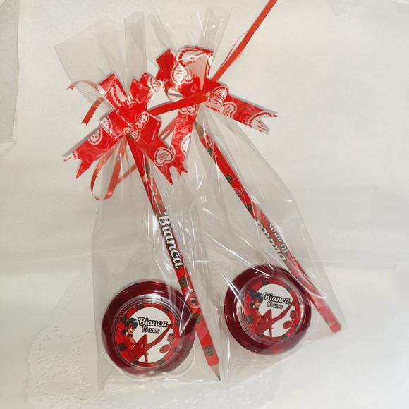 15 Kit Lembrancinha Ioiô+lápis Personalizados