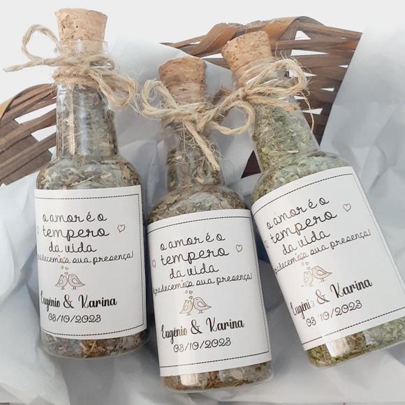 30 Garrafinhas para Tempero - Lembrancinha Casamento