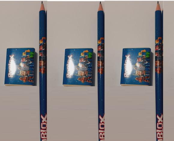 30 Kit Escolar 1 Lapis + 1 Borracha Personalizado