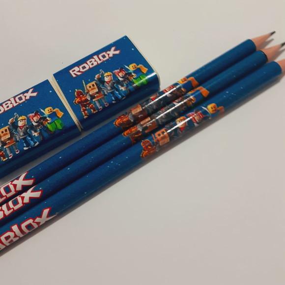 30 Kit Escolar 2 Lápis + 1 Borracha Personalizado