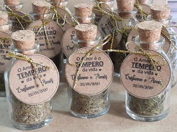 35 Garrafinhas para Tempero - Lembrancinha Casamento