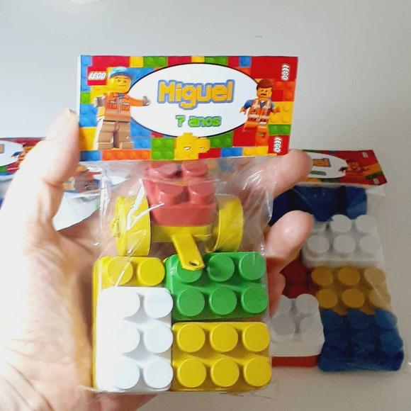 35 Kit Montar - Tipo Lego com Tema Personalizado 10 Peças