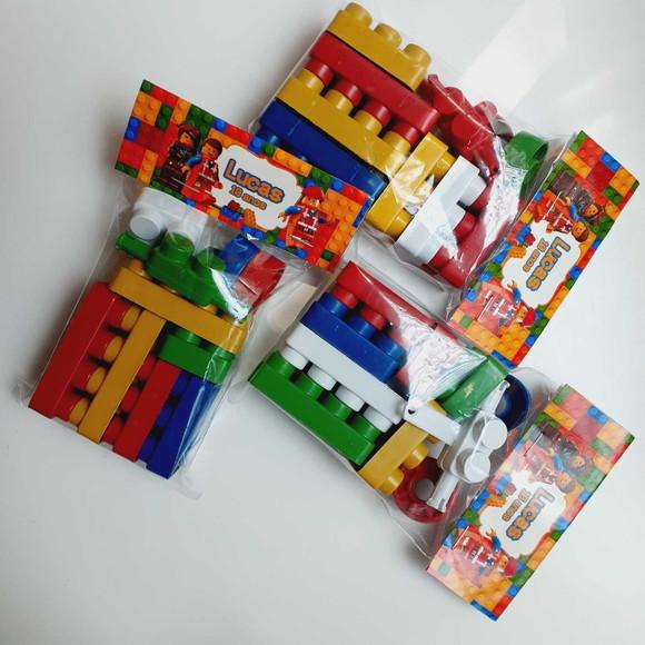 35 Kit Montar - Tipo Lego com Tema Personalizado 10 Peças