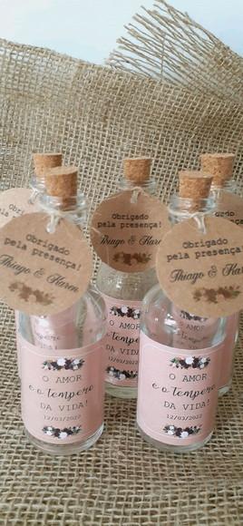 40 Garrafinhas Decorada - Lembrancinha Casamento 50gr