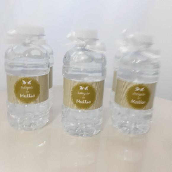 50 Garrafas de Água Mineral com Tag Personalizada