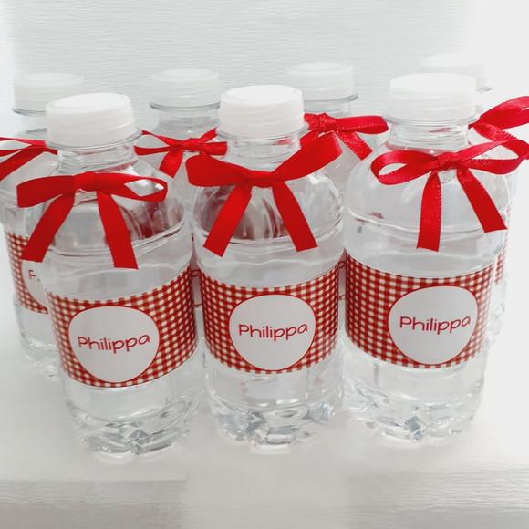 50 Garrafas de Água Mineral com Tag Personalizada