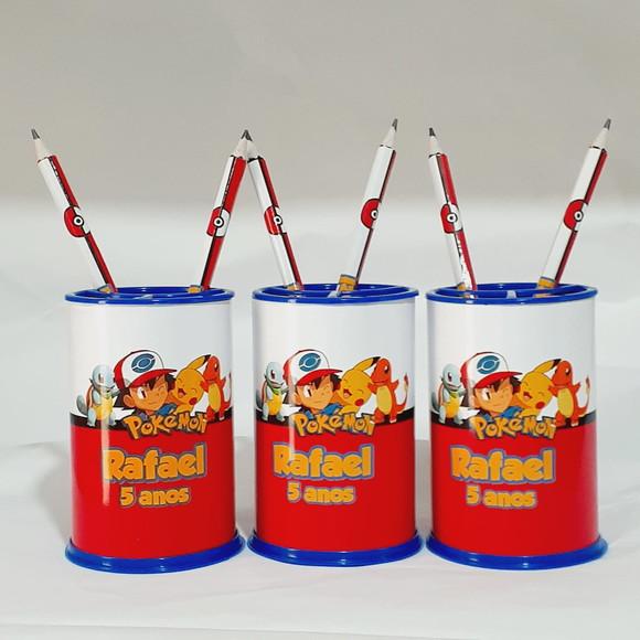 Kit com 1 Porta Lápis + 1 Lapis + 1 Bloquinho Personalizado