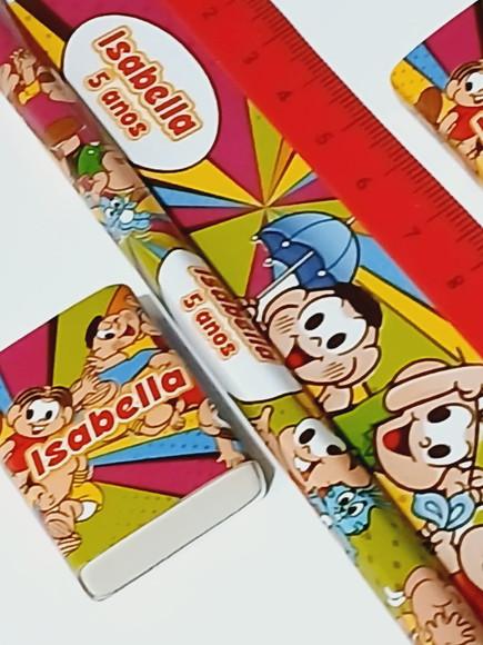 Kit Escolar Lapis +borracha + Regua Lembrancinha Infantil