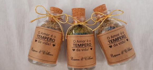 Lembrancinha Casamento - Tempero Garrafinhas 50ml