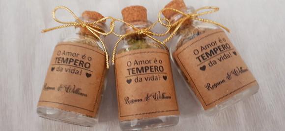 Lembrancinha Casamento - Tempero Garrafinhas 50ml