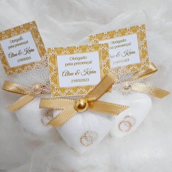 130 Lembrancinha Casamento Sabonete com Mini Alianças