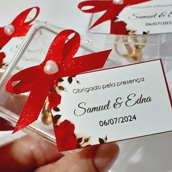 30 Caixinha com Par de Alianças Lembrancinhas Casamento