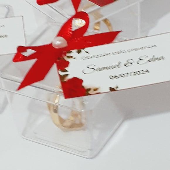 30 Caixinha com Par de Alianças Lembrancinhas Casamento