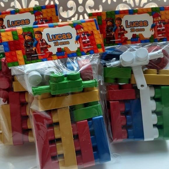 30 Kit Montar - Tipo Lego 10 Peças Lembrancinhas