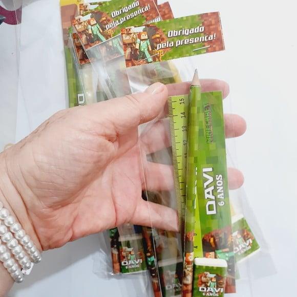 30 Kit Escolar Lembrancinhas Aniversário Personalizada