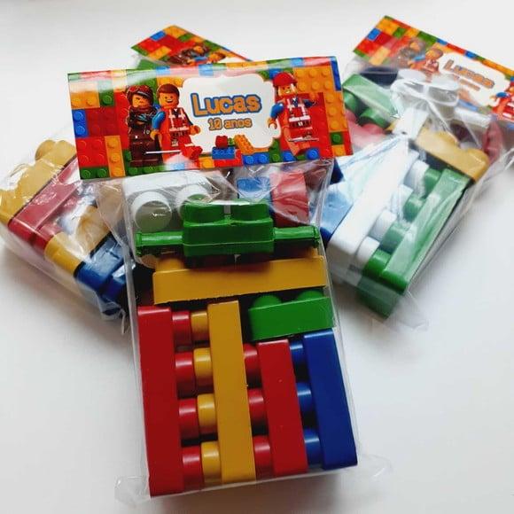 35 Kit Montar - Tipo Lego com Tema Personalizado 10 Peças