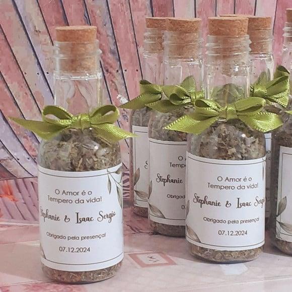 40 Garrafinhas Decorada - Lembrancinha Casamento 50gr