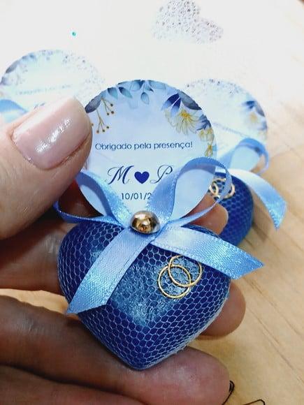 50 Lembrancinha Casamento Sabonete com Mini Alianças