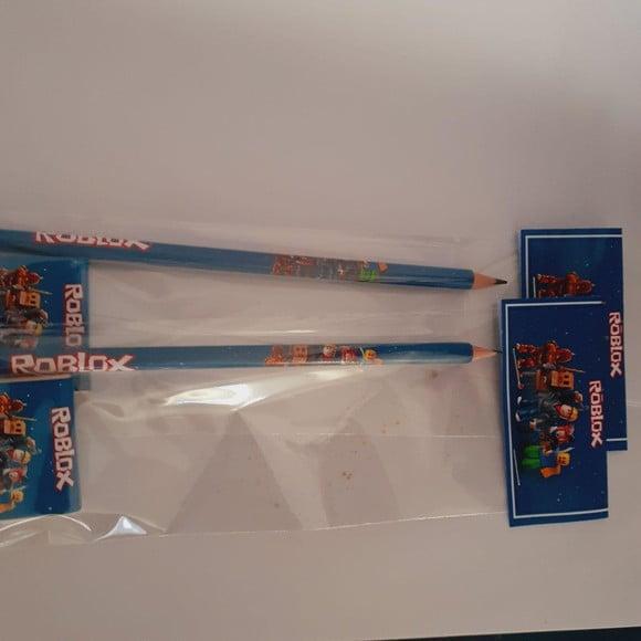 Kit Escolar 3 Lapis + 2 Borrachas Roblox