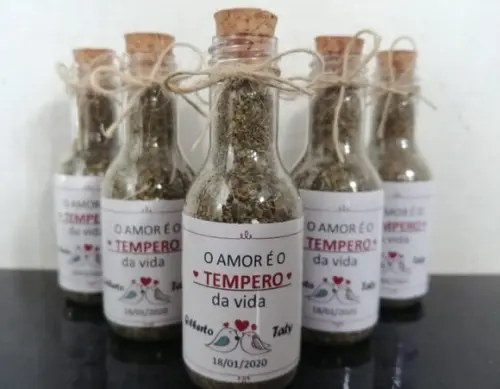 100 Garrafinhas para Tempero - Lembrancinha Casamento