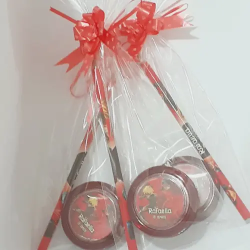 15 Kit Lembrancinha Ioiô+lápis Personalizados