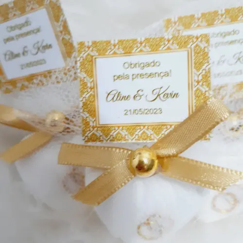 130 Lembrancinha Casamento Sabonete com Mini Alianças