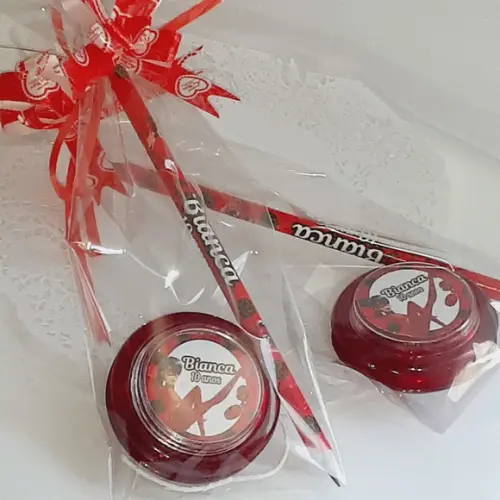 15 Kit Lembrancinha Ioiô+lápis Personalizados