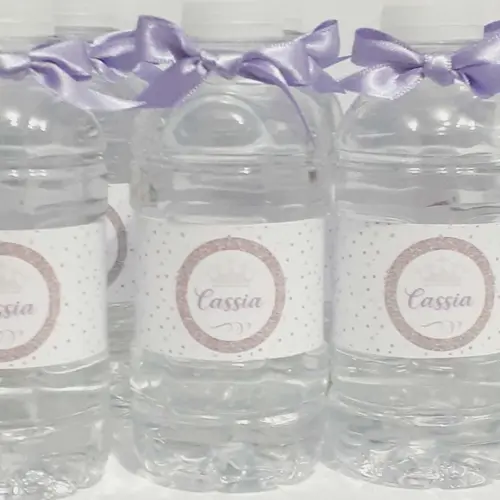 20 Garrafinhas de Agua com Rotulo Personalizado
