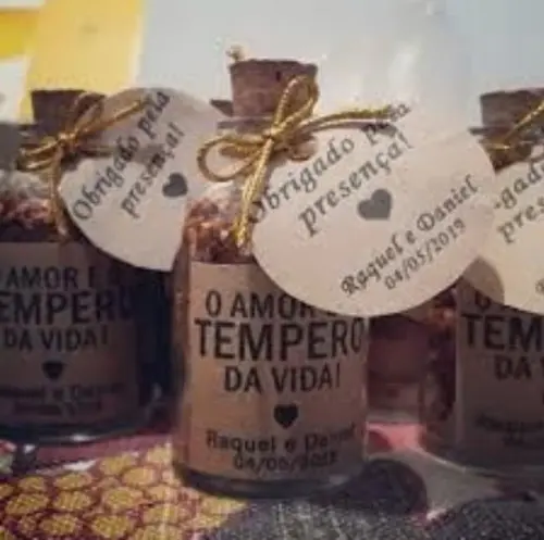 20 Lembrancinha Casamento - Garrafinha para Tempero