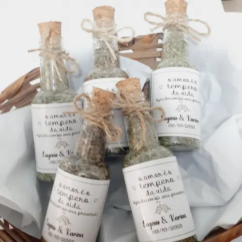 30 Garrafinhas para Tempero - Lembrancinha Casamento