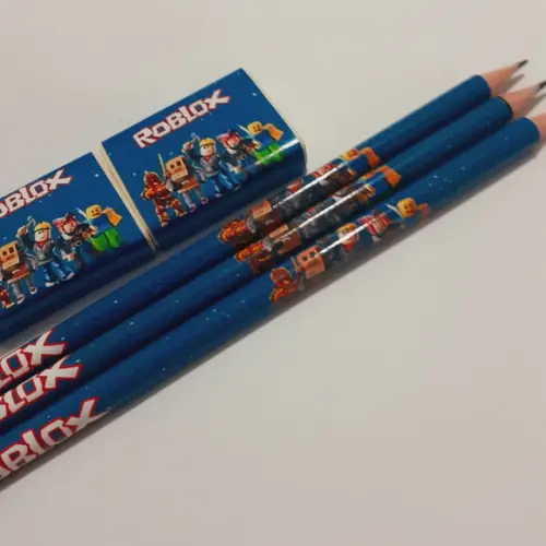 30 Kit Escolar 2 Lápis + 1 Borracha Personalizado