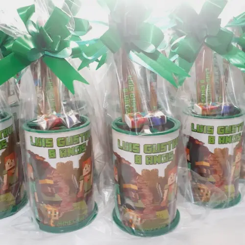 30 Kit Escolar Lapis +borracha + Regua (tema Pizza)
