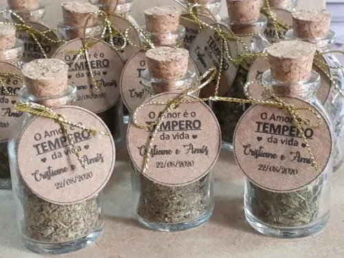 35 Garrafinhas para Tempero - Lembrancinha Casamento