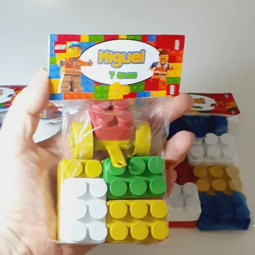 35 Kit Montar - Tipo Lego com Tema Personalizado 10 Peças