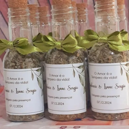 40 Garrafinhas Decorada - Lembrancinha Casamento 50gr