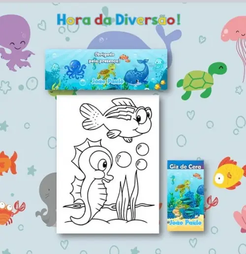 40 Kit de Colorir - Lembrancinhas de Aniversário