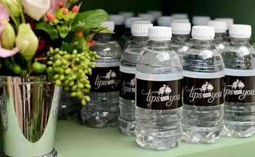 50 Garrafinhas de Agua com Rotulo Personalizado