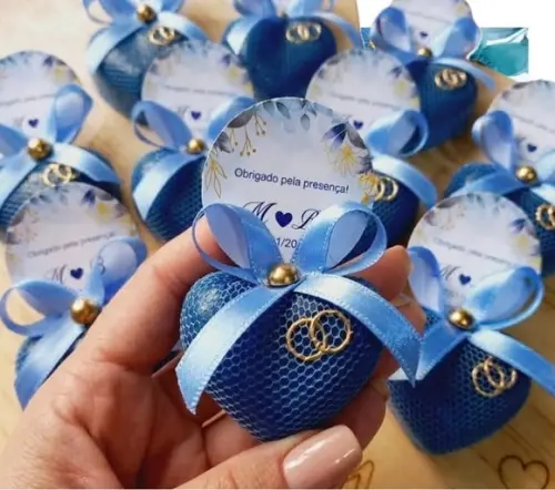 50 Lembrancinha Casamento Sabonete com Mini Alianças