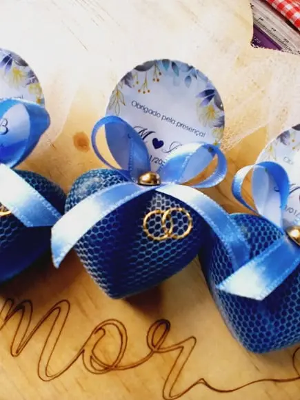 50 Lembrancinha Casamento Sabonete com Mini Alianças