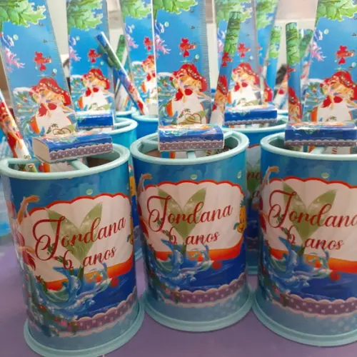 55 Kits Escolar + Porta Lapis Personalizado