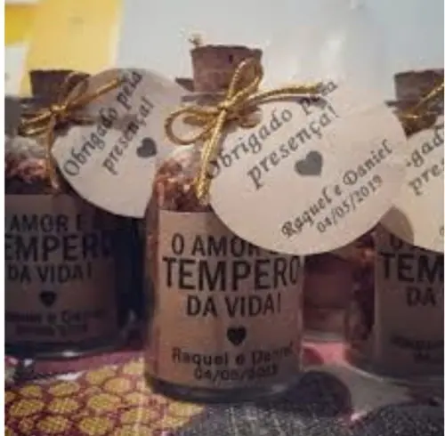 80 Garrafinha para Tempero - Lembrancinha Casamento