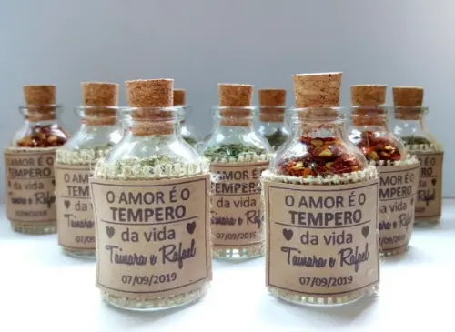 Garrafinha para Tempero - Lembrancinha Casamento